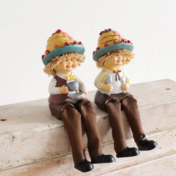 ディスプレイとしてかわいい 置物 お座り妖精 パンケーキ 2SET　とてもかわいいお座り妖精の置物 送料無料-1