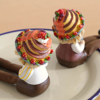 ディスプレイとしてかわいい 置物 お座り妖精 パンケーキ 2SET　とてもかわいいお座り妖精の置物 送料無料-3