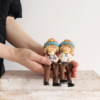 ディスプレイとしてかわいい 置物 お座り妖精 パンケーキ 2SET　とてもかわいいお座り妖精の置物 送料無料-6