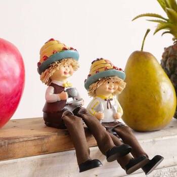 ディスプレイとしてかわいい 置物 お座り妖精 パンケーキ 2SET　とてもかわいいお座り妖精の置物 送料無料-8