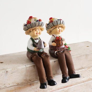 ディスプレイとしてかわいい 置物 お座り妖精 プリンアラモード 2SET 送料無料-1