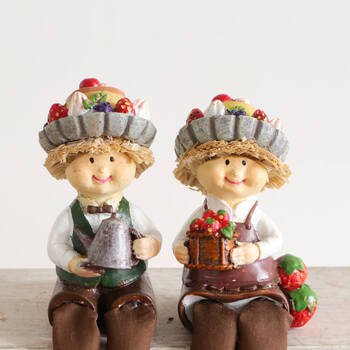 ディスプレイとしてかわいい 置物 お座り妖精 プリンアラモード 2SET 送料無料-2