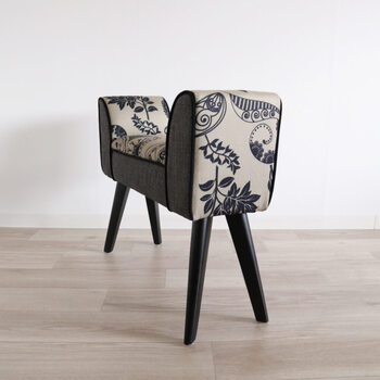 モダンテイスト スツール ベンチ S 椅子 グレー＆エスニック 送料無料-2