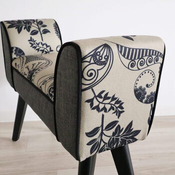 モダンテイスト スツール ベンチ S 椅子 グレー＆エスニック 送料無料-3