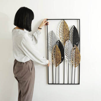 ウォールアートパネル 壁掛け 壁飾り 3カラーリーフ　3種類の葉 送料無料-6