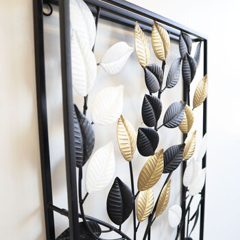 ウォールアートパネル 壁掛け 壁飾り 3カラーリーフ 送料無料-3