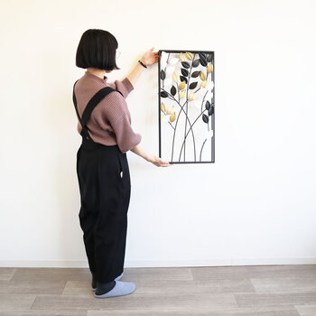 ウォールアートパネル 壁掛け 壁飾り 3カラーリーフ 送料無料-5