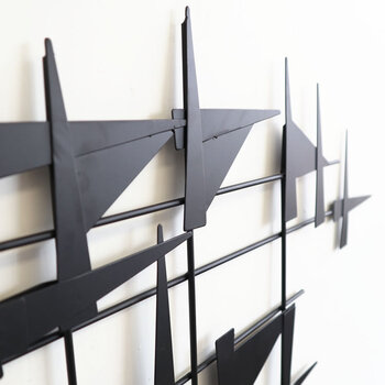 ウォールアートパネル 壁掛け 壁飾り　細かな三角形 送料無料-3