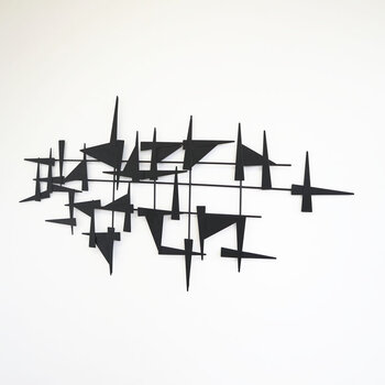 ウォールアートパネル 壁掛け 壁飾り　細かな三角形 送料無料-4