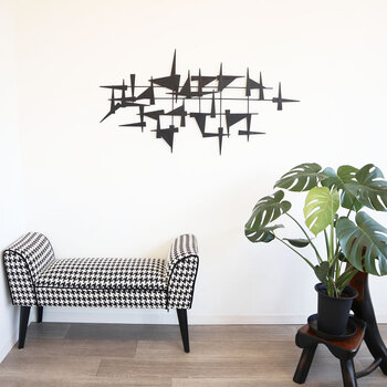 ウォールアートパネル 壁掛け 壁飾り　細かな三角形 送料無料-6