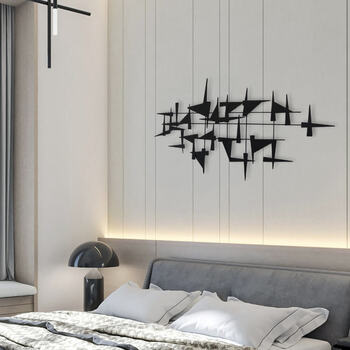 ウォールアートパネル 壁掛け 壁飾り　細かな三角形 送料無料-8