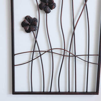 ウォールアートパネル 壁掛け 壁飾り ブラウン 送料無料-2