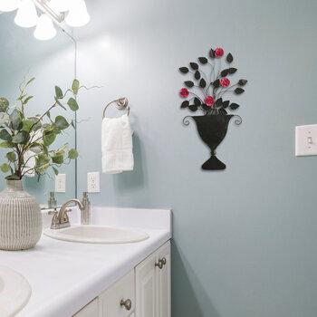 ウォールデコレーション 壁掛け 壁飾り　フラワーアートなアイアンウォールデコレーショ 送料無料-9