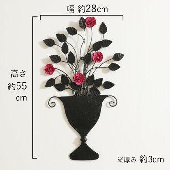 ウォールデコレーション 壁掛け 壁飾り　フラワーアートなアイアンウォールデコレーショ 送料無料-4