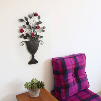 ウォールデコレーション 壁掛け 壁飾り　フラワーアートなアイアンウォールデコレーショ 送料無料-6