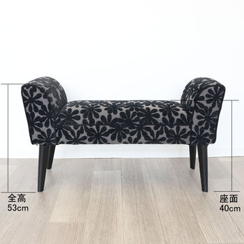 モダンテイスト スツール ベンチ 椅子 花柄 送料無料-9