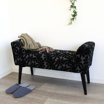 モダンテイスト スツール ベンチ 椅子 花柄 送料無料-8