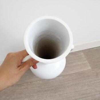 個性的で上品なデザイン フラワーベース 花瓶 ホワイト 形がとても個性的で上品なホワイトフラワーベース 送料無料-5