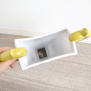 モダンテイスト 陶器フラワーベース 花瓶 ホワイト&グリーン 送料無料-6