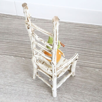 ディスプレイとしてかわいい 置物 オブジェ カエル＆チェアー 笛 送料無料-3