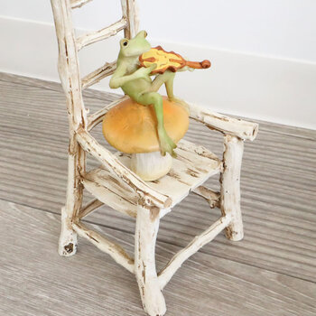 ディスプレイとしてかわいい 置物 オブジェ カエル＆チェアー バイオリン 送料無料-1