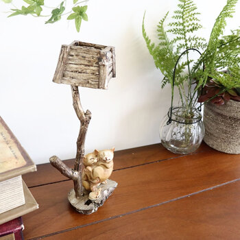 ディスプレイとしてかわいい 置物 オブジェ 猫＆傘 送料無料-6