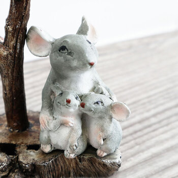 ディスプレイとしてかわいい 置物 オブジェ ネズミ&傘 送料無料-2
