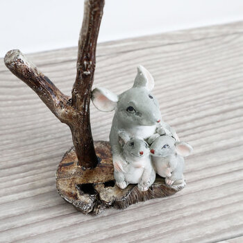 ディスプレイとしてかわいい 置物 オブジェ ネズミ&傘 送料無料-3