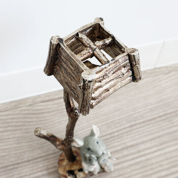 ディスプレイとしてかわいい 置物 オブジェ ネズミ&傘 送料無料-5