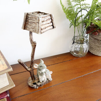 ディスプレイとしてかわいい 置物 オブジェ ネズミ&傘 送料無料-7