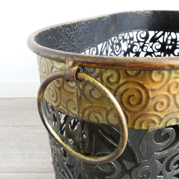 アンティーク調 アイアンマガジンラック ダストボックス 送料無料-3