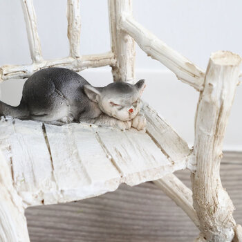ディスプレイとしてかわいい 置物 オブジェ 猫＆チェアー 送料無料-3