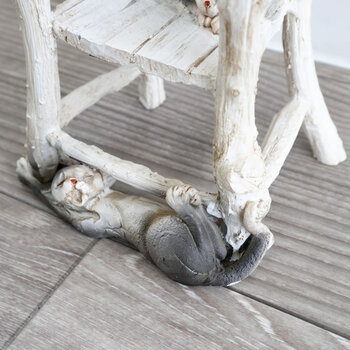 ディスプレイとしてかわいい 置物 オブジェ 猫＆チェアー 送料無料-4