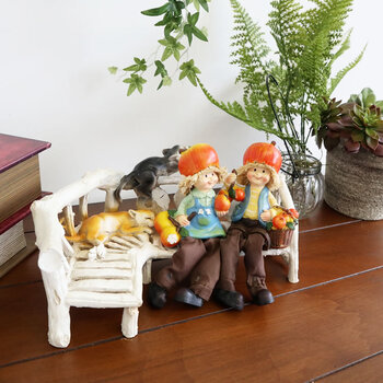 ディスプレイとしてかわいい 置物 オブジェ 猫&チェアー 子猫がお昼寝をしているとてもかわいい置物 送料無料-8