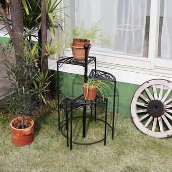 インテリア エクステリア兼用 らせん型4段シェルフ 送料無料-9