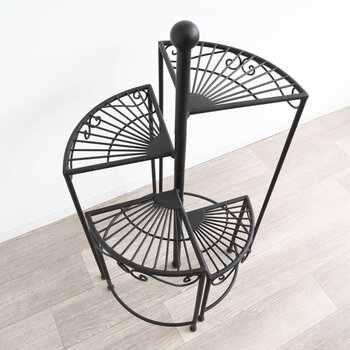 インテリア エクステリア兼用 らせん型4段シェルフ 送料無料-4