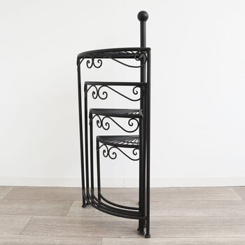 インテリア エクステリア兼用 らせん型4段シェルフ 送料無料-6