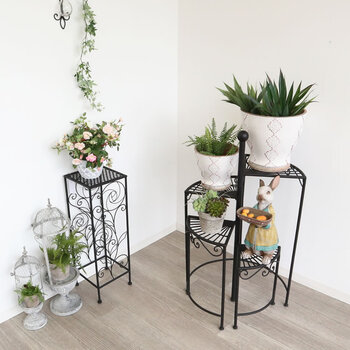 インテリア エクステリア兼用 らせん型4段シェルフ 送料無料-8