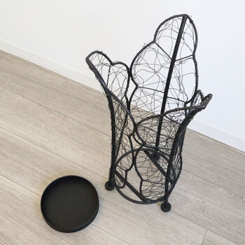 モダンテイスト アイアン傘立て ブラック 送料無料-6