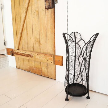 モダンテイスト アイアン傘立て ブラック 送料無料-8