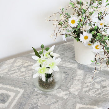 花瓶 モダンテイスト ガラス花瓶 グラスアート ホワイト＆ライトグリーン 色合いがとても綺麗な造花付きガラス花瓶 3個セット 送料無料-7