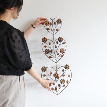 ナチュラル カントリー調 壁飾り 壁掛け ハート 送料無料-7