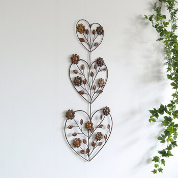 ナチュラル カントリー調 壁飾り 壁掛け ハート 送料無料-8