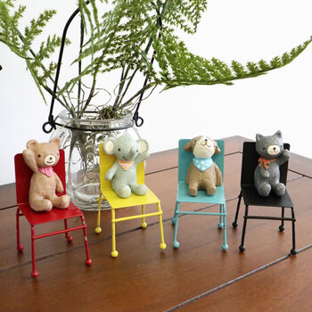 ディスプレイとしてかわいい アニマルオブジェ 置物 4個セット 送料無料-9