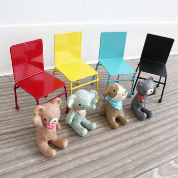 ディスプレイとしてかわいい アニマルオブジェ 置物 4個セット 送料無料-2