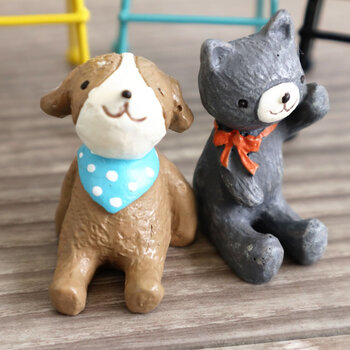 ディスプレイとしてかわいい アニマルオブジェ 置物 4個セット 送料無料-6