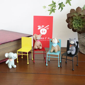 ディスプレイとしてかわいい アニマルオブジェ 置物 4個セット 送料無料-7