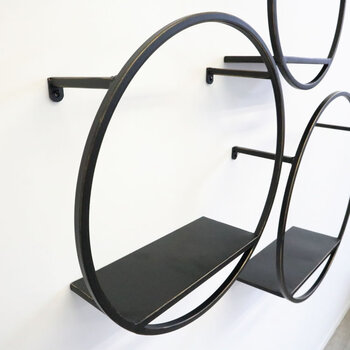 アンティーク調 壁掛けディスプレイシェルフ 3個セット 送料無料-1