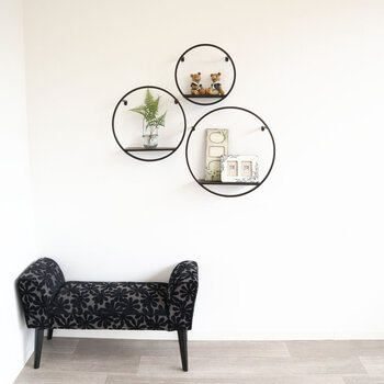 アンティーク調 壁掛けディスプレイシェルフ 3個セット 送料無料-6