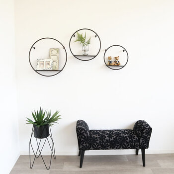 アンティーク調 壁掛けディスプレイシェルフ 3個セット 送料無料-7